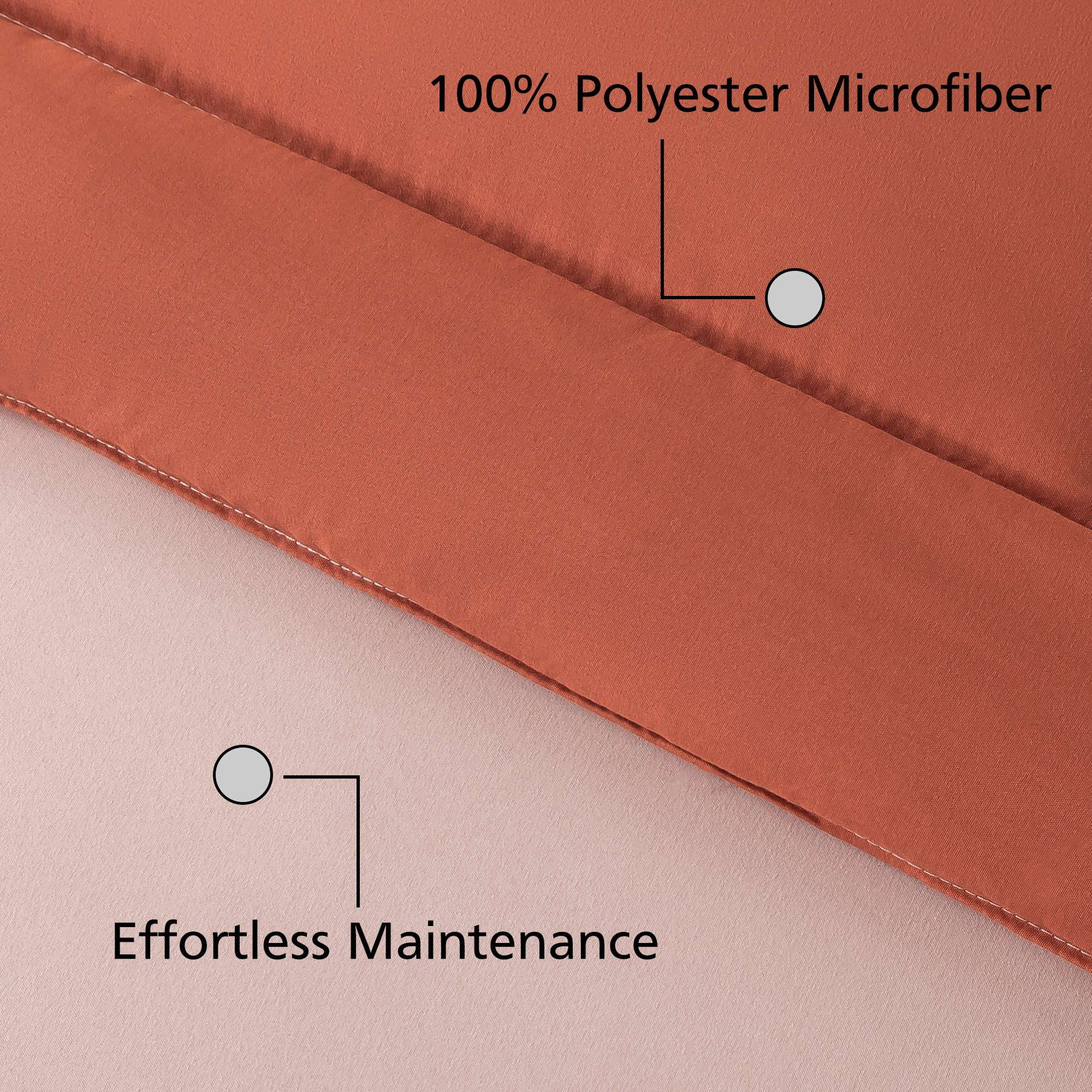 Mainstays All in One Reversible Comforter and Sheet Set, 5-Piece, Twin, Pink Blush