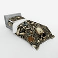 thumbnail image 2 of Ambesonne Gothic Art Bedding Set 3 Pcs, Mushroom Skulls Occult, TwinXL, Eggshell and Charcoal Grey, 2 of 2