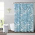 thumbnail image 2 of Ocean Wave Shower Curtain for Bathroom,Blue and White Shower Curtains Set for Bathroom with 12 Hooks, Coastal Bath Curtain 72x72in,Waterproof Fabric,Weighted Hem, Machine Washable, 2 of 6