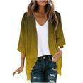 thumbnail image 3 of Meichang Light Cardigans for Women Summer Chiffon Kimono Gradient Print Open Front Cardigan 3/4 Sleeve Cardigan for Women Loose Beach Wear Cover Up Blouse Top, 3 of 6