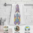 thumbnail image 4 of Coolnut Purple Easter Gnome Hand Towels 2 PCS, Colorful Egg Kitchen Towel Ultra Soft and Highly Absorbent,Decorative Fingertip Face Towel for Bathroom Hotel, 28.3"x 14.4", 4 of 4