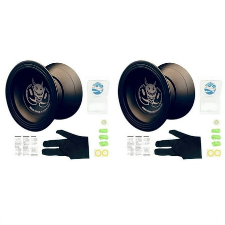 2X A1 Yoyo ,Yoyo for Beginners Aluminum Alloy Yoyo,Easy to Return and Practise Tricks,Black