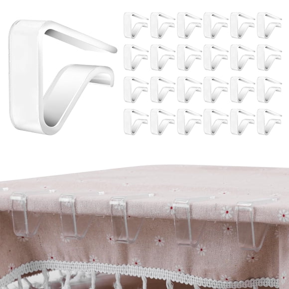 24 Piezas Clips Transparentes Para Mantel Soportes Para Cubiertas De Mesa De Plástico Duradero Abrazaderas Transparentes A Prueba De Viento Para Asegurar Manteles Fiestas En Interiores Y Exteriores Bo