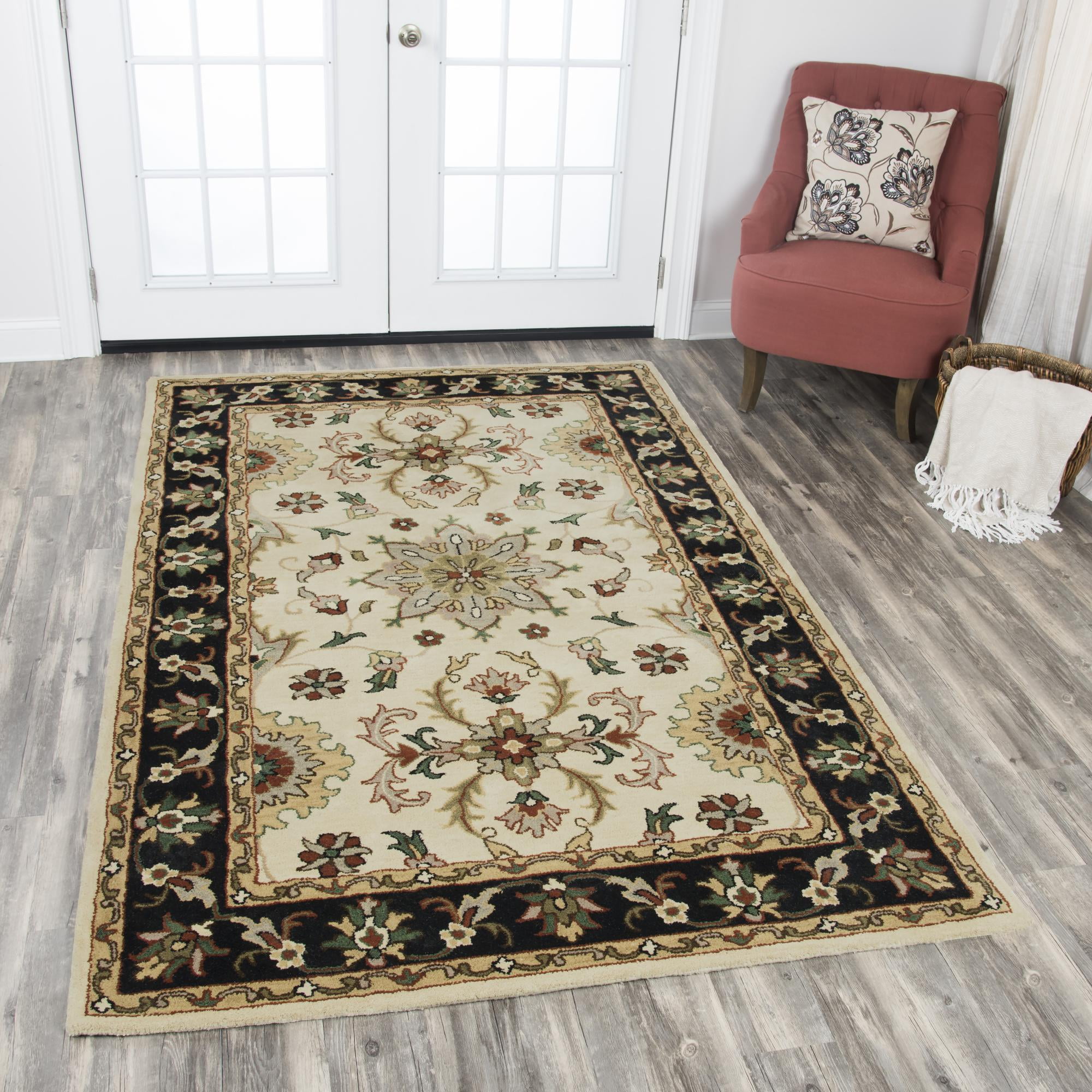 Rizzy Home SA981A Beige 9' x 12' HandTufted Area Rug