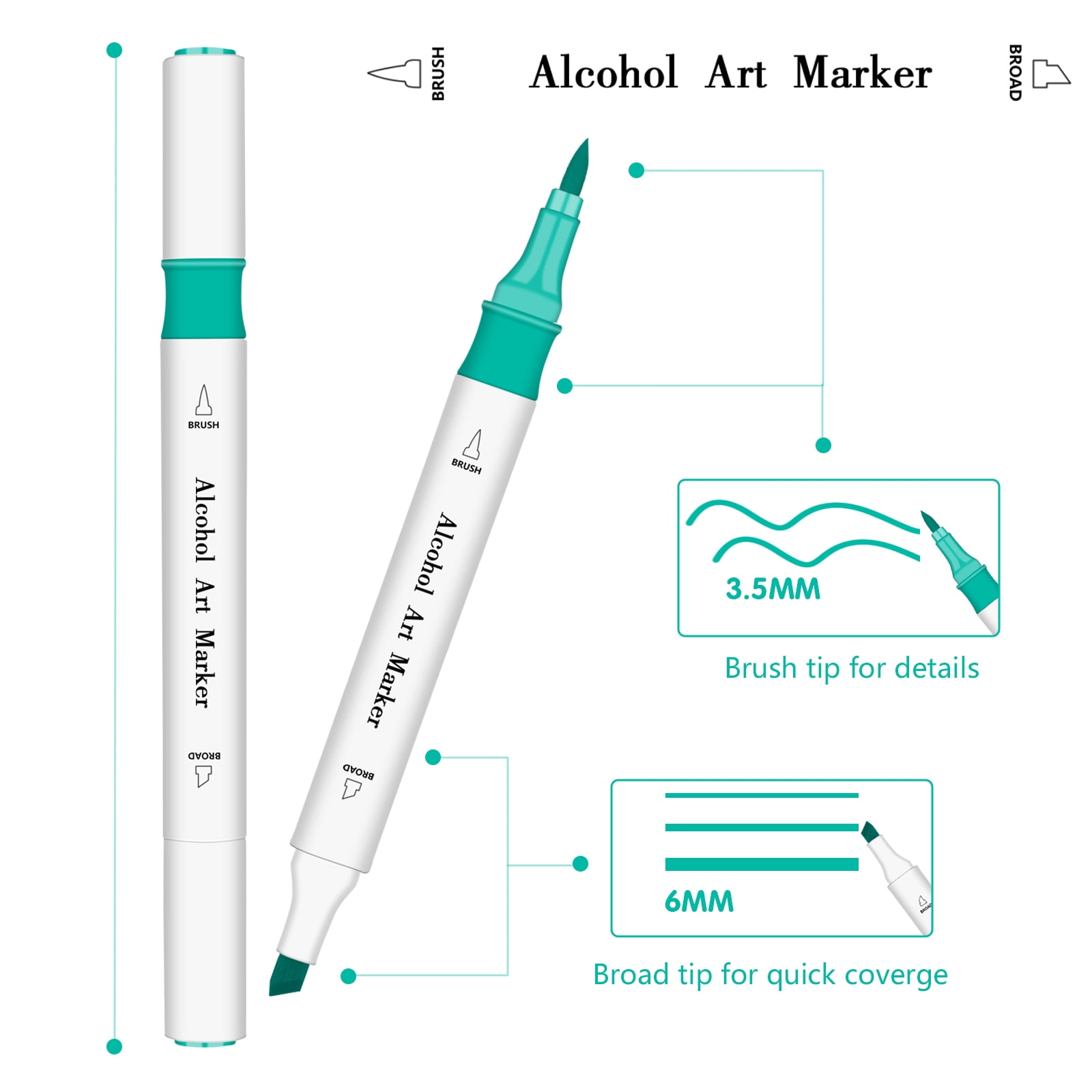 RESTLY Premium 60 Alcohol Markers Set for Drawing & Sketching – Stunning  Dual Tip Coloring Pens for Kids & Adults – Alcohol Based Markers Brush