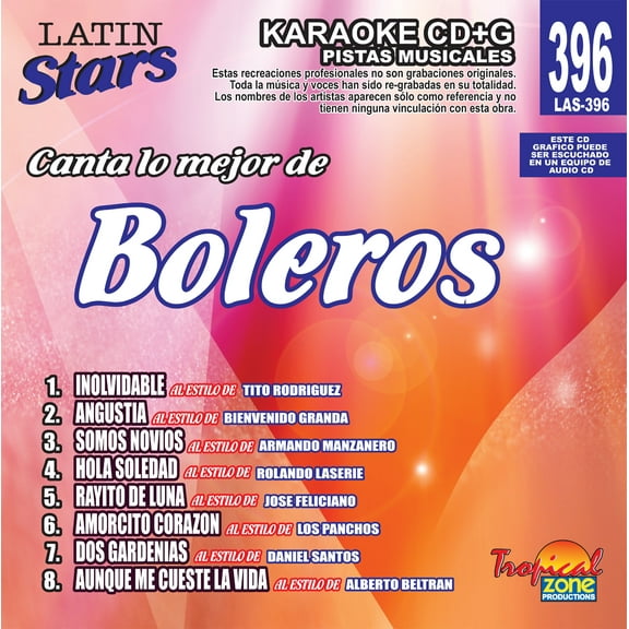 Karaoke Latin Stars 396 Boleros Vol. 1