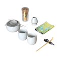 thumbnail image 1 of Juego de 9 piezas de té matcha japonés, cuenco tradicional japonés para matcha, soporte para batidor de matcha, cuenco de cerámica para matcha para el hogar, casa de té blanco, 1 of 9