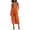 Orange, variant on PEIBang Women's Wrinkle Resistant Solid Sling Romper,Sleeveless Square Neck Loose Flow Cropped Wide Leg Jumpsuit