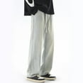 thumbnail image 4 of hotojiny Baggy Jeans for Men Fall Streetwear Trendy Wide Leg Loose Fit Denim Pants Washed Elastic Waist Drawstring Jeans Big and Tall, 4 of 7
