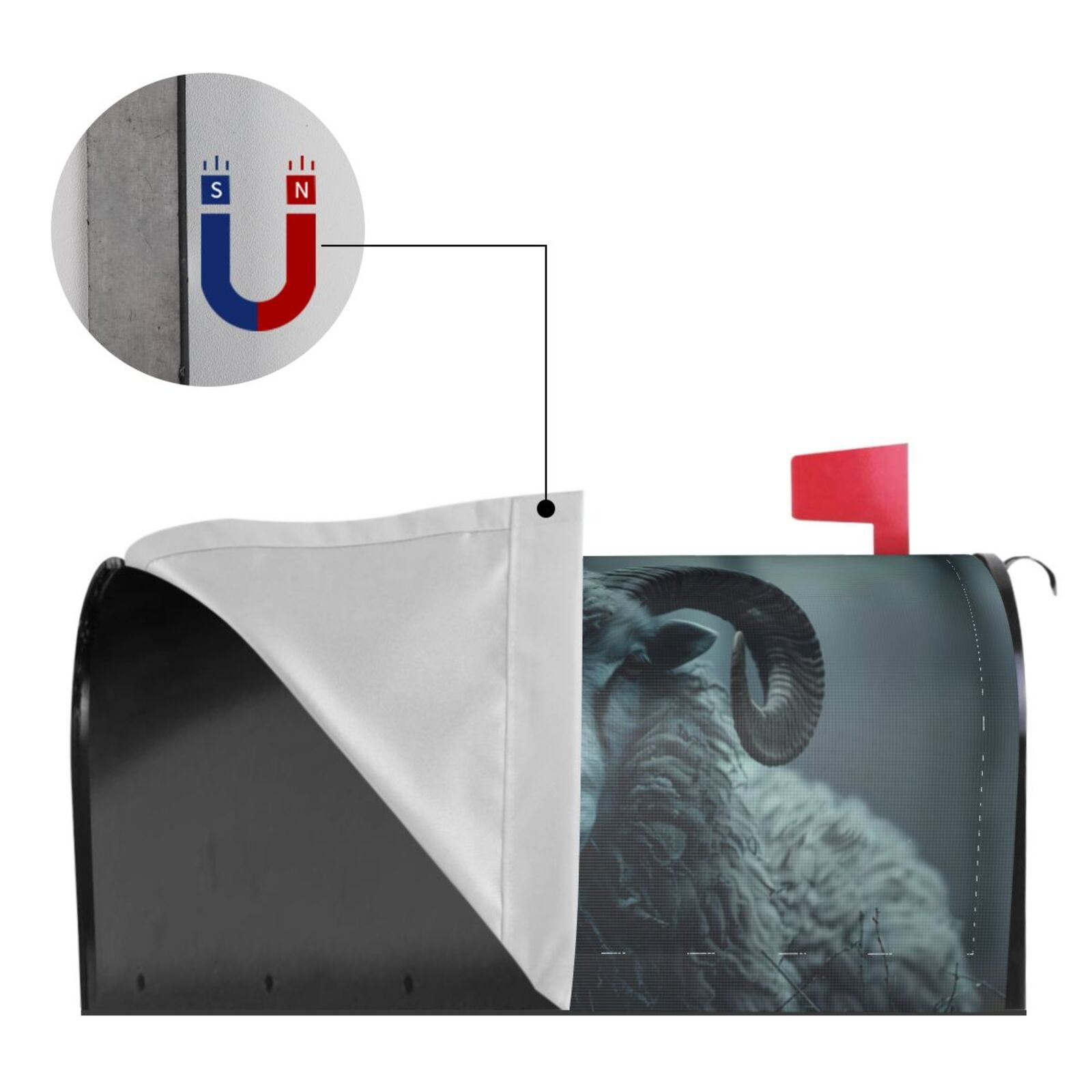 Kdxio Magnetic Mailbox Cover 21x18 in Mailbox Cover Outdoor Decoration Holiday Mailbox Covers for Home Garden Yard-21x18 in