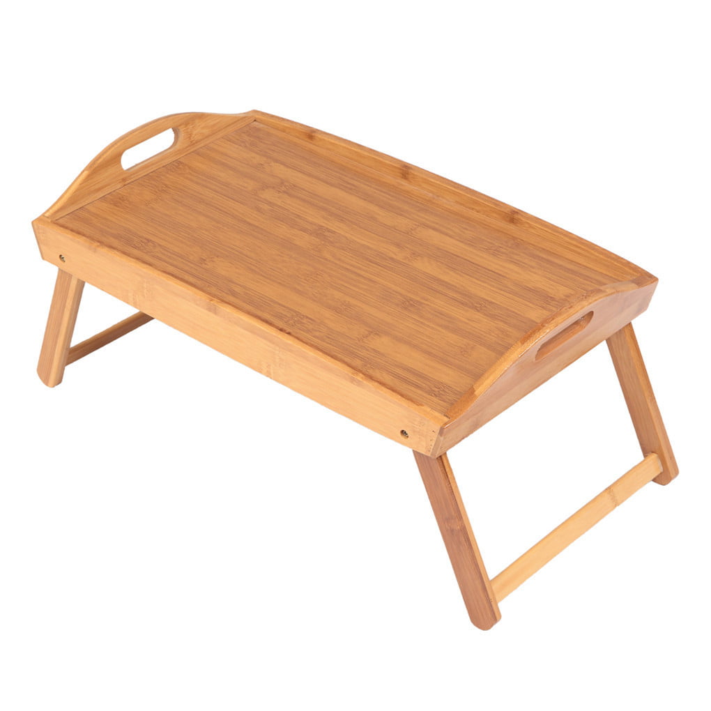 Details about   Foldable Curved Breakfast Wooden Bed Tray Dinner Food Portable Serving Table 