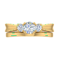 thumbnail image 3 of 0.92 Carat Diamond Bridal Ring Band Set in 14K Yellow Gold (Ring Size 10), 3 of 4