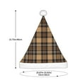 thumbnail image 3 of Salouo khaki coffee plaid for Adult Christmas Hat Xmas Holiday Hat Santa Hat for Women & Men Festive Headwear Accessories Fit for Christmas/ New Year/Holiday/Party,1PC, 3 of 6