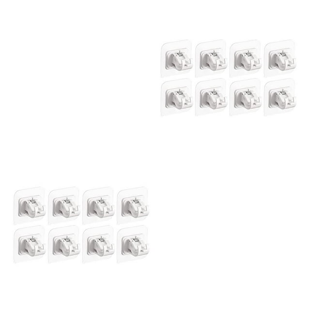 Soportes para barra de cortina Ounissouiy 8 piezas Montaje en pared Blanco
