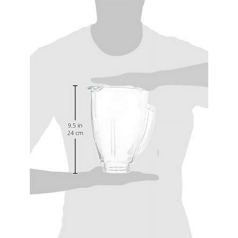6-Cup Glass Jar Replacement Part 124461, Includes Lid, Compatible with Oster Classic Series Blender, Clear
