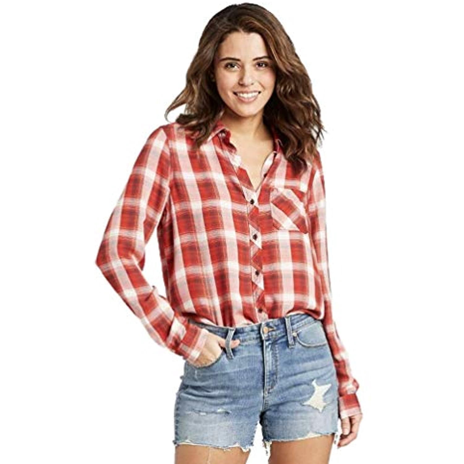 Plaid Long Sleeve Button-Down Shirt 