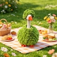thumbnail image 4 of RUINIXCW 7 Inch Desk Goose Outfits Desk Duck Outfit Mini Porch Goose Outfit Crochet Green Desktop Goose Outfits for Desk Goose Figurine Spring Summer Desk Goose Clothes and Hat Set, 4 of 9