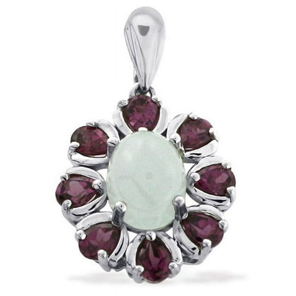 Carillon Milky Aquamarine March Birthstone Natural Gemstone Necklace Pendant 925 Sterling Silver Anniversary Jewelry