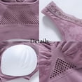 thumbnail image 3 of Hana Bra for Senior Women, Cotton Buttonless Comfy Lifting Shaping Bras, Full Coverage Underwire Free Bras Front Close Bras Vest Without Underwire for Older Women, Green XL, 3 of 6