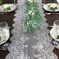 thumbnail image 6 of BalsaCircle 15x117" White Premium Lace Table Runner Scalloped Edges Party Events Decorations, 6 of 8