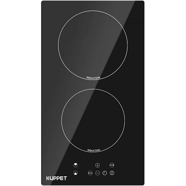Kuppet 12 Inch Electric Cooktop, Induction Cooktop Vertical with 2