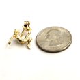 thumbnail image 3 of 14k yellow Gold 3D Soccer Player Pendant charm sport game fine jewelry gift 2.9g, 3 of 12