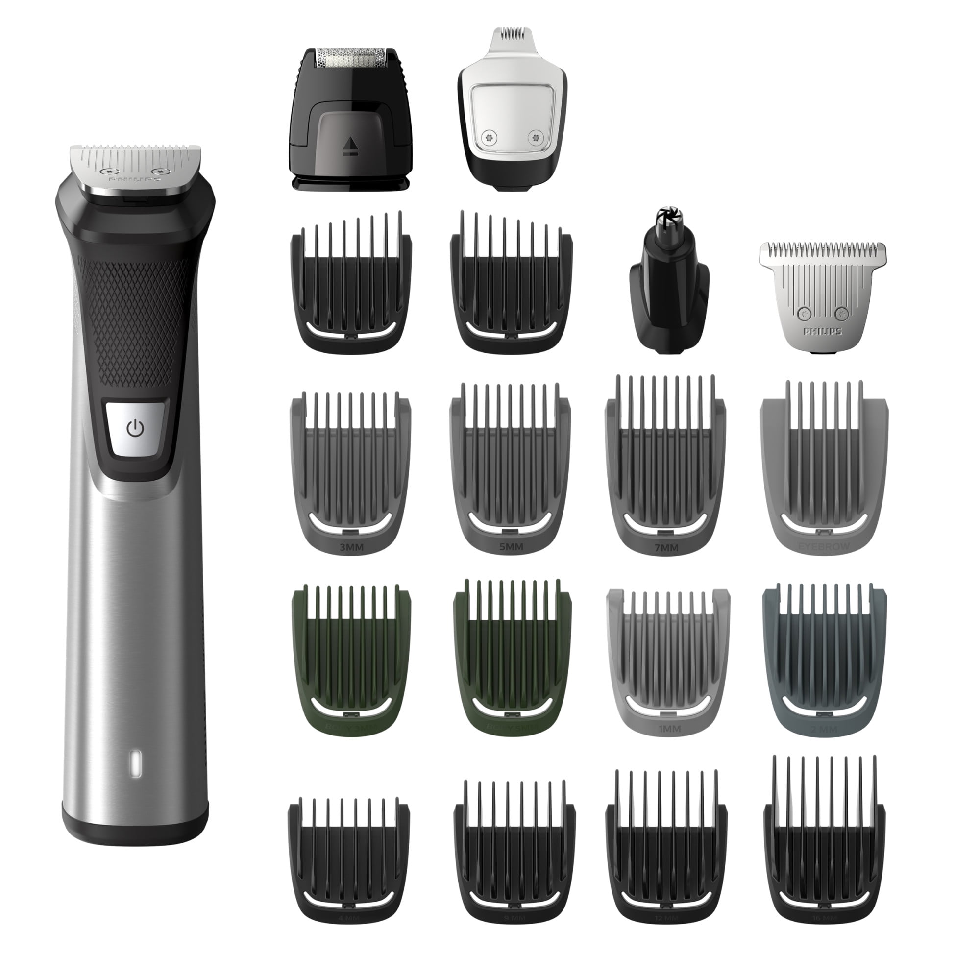 Philips Norelco Multigroom Series 7000 23 Piece Mens Grooming Kit, Trimmer For Beard, Head, Body, and Face - No Blade Oil Needed, MG7750/49