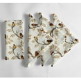 thumbnail image 1 of VargottamWarm Yellow Hues Nature Bird PerchPrint Cotton Muslin Napkins - Set of 12, 20-Inch, Luxurious Soft Cloth Napkins for Dining & Events, Absorbent, Washable & Eco-Conscious Tableware, 1 of 7