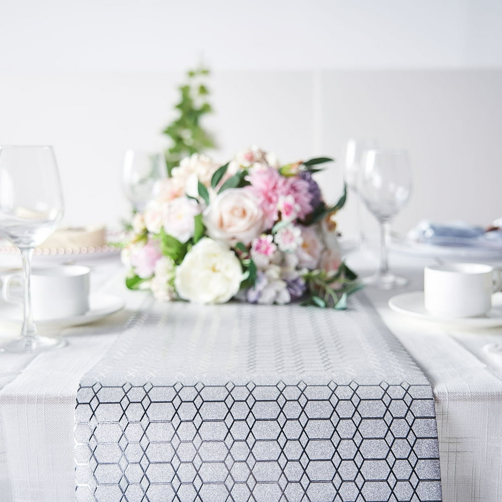 Efavormart 9Ft Glitter Paper Table Runner Roll, Disposable Table Runner ...