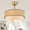 Double Layer, variant on 20" Gold Fandelier Ceiling Fan with Lights Remote CONTROL, Boho Caged Ceiling Fan Enclosed Fabric Chandelier for Bedroom Nursery Living Room, Reversible 6 Speeds, 4 E26 Bulbs (Not Included)