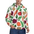thumbnail image 2 of Naloa Vegetables Men's Casual Hooded Collar Drawstring Hoodies Pullover Sweatshirts Casual Long Sleeve Shirts-3X-Large, 2 of 7