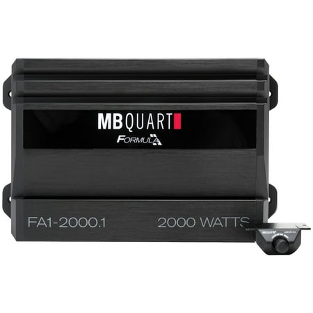 MB Quart - Formula 2000W Class D Digital Mono MOSFET Amplifier with Variable Low-Pass Crossover - Black