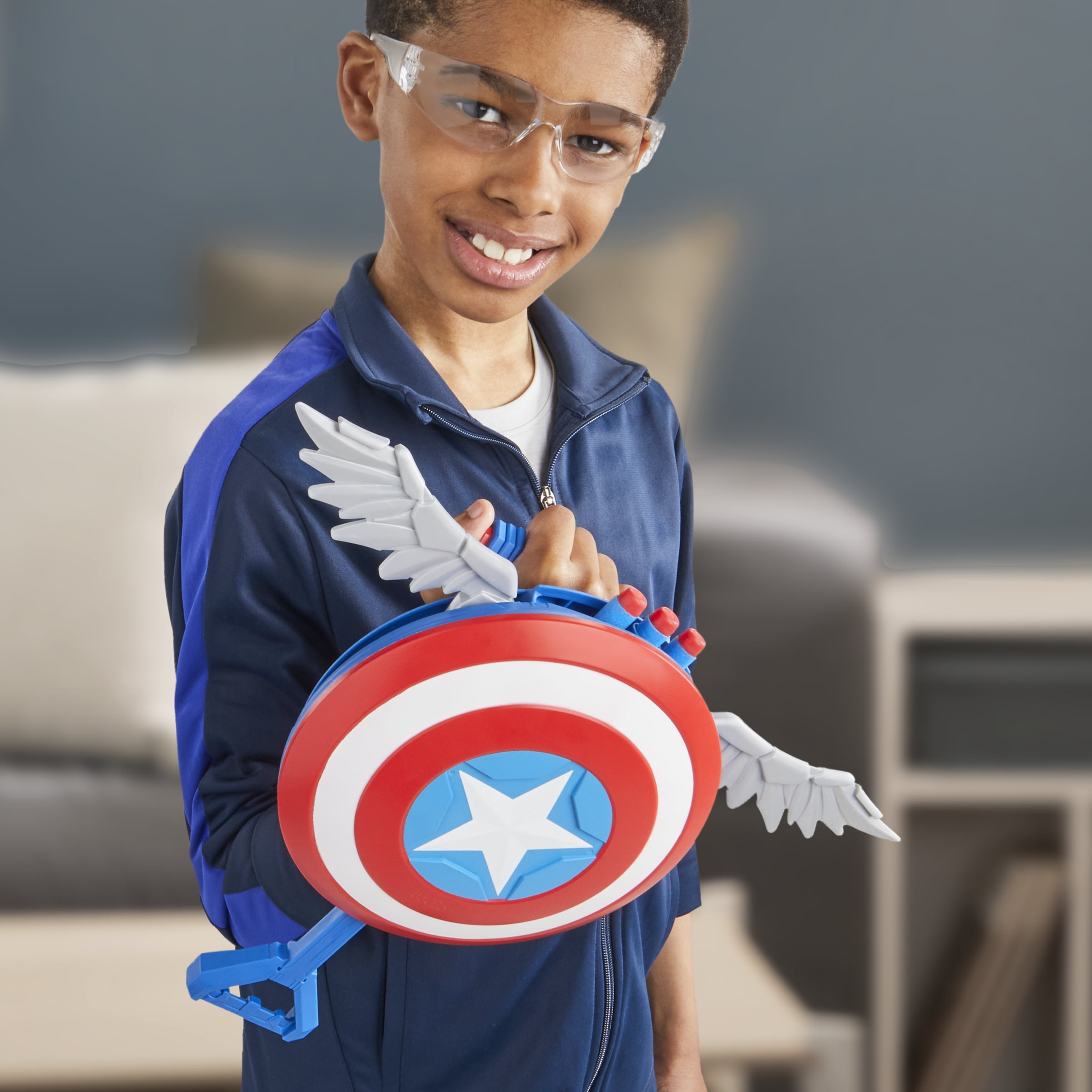 Marvel Studios Captain America Brave New World NERF Skyshot Blaster, Halloween Costume Accessory