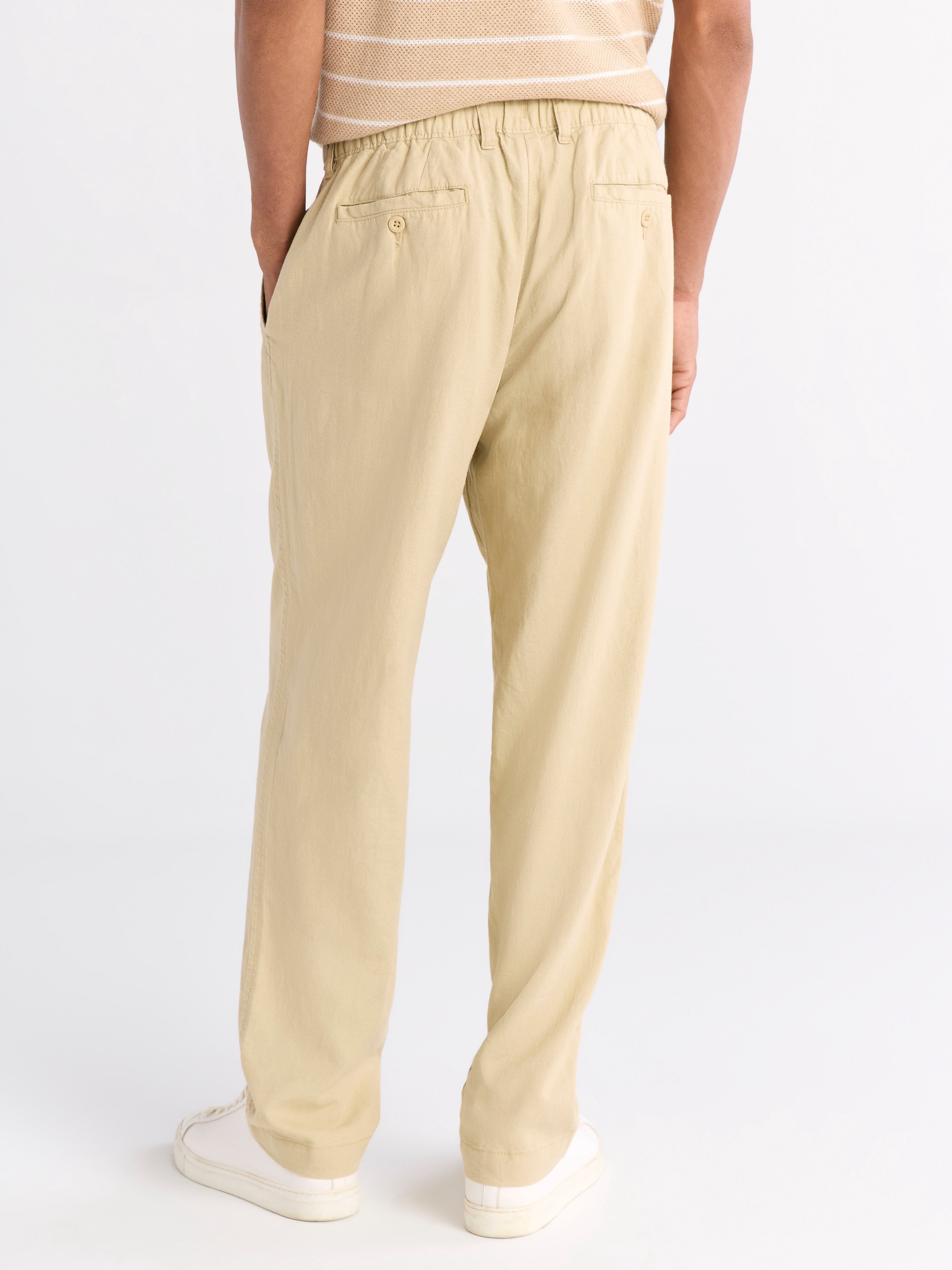 Free Assembly Men's Linen Blend Pants, 31" Inseam, Sizes XS-3XL