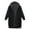 Black, variant on Turilly Women Plus Size Fashion Vintage Solid Fleece Hooded Zipper Long Sleeve Thick Coat Tops