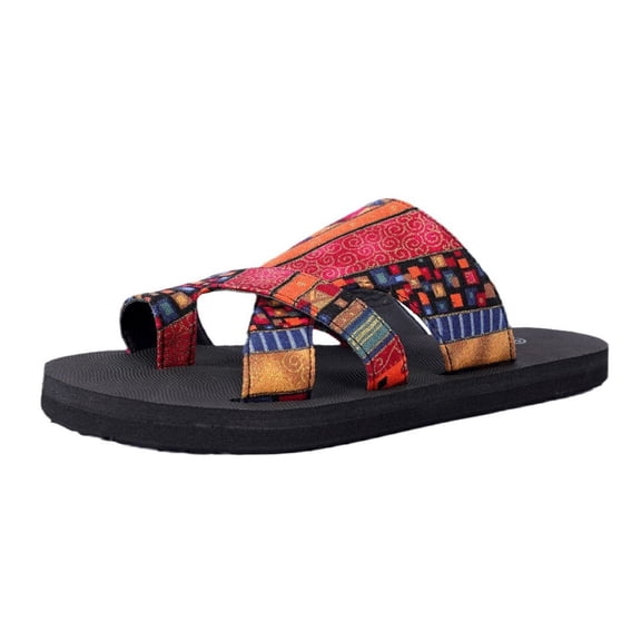 Women Slide Sandals Boho Cross Strap Slip On Beach Casual Flat Summer Comfort Shoes