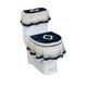 thumbnail image 2 of Juego de fundas de asiento de inodoro de encaje, decoración de baño de 3 piezas, tapa del baño con cremallera, con tela de poliéster/spandex, 40x46cm/38cm, para decoración del inodoro y del depósito, 2 of 6