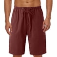 thumbnail image 1 of Aayomet Shorts pour Hommes Printemps Poche Sports Été Culturisme Coton Short (Vin, G), 1 of 5