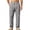 Dark Gray, variant on Guluxicc Men's Linen Pants with Multi Pocket Loose Drawstring Elastic Waist Full Straight Leg Trousers for Everyday Summer Fall