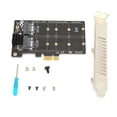thumbnail image 1 of Adapter Card M.2 SATA to PCIE Dual Disk Array Card Transmission Stability Expansion Card, 1 of 14