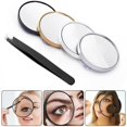 thumbnail image 2 of Portable 30X Magnifying Cosmetic Mirror Suction Cup Tweezers Included Portable Magnifier Makeup Mirror for Travel, 2 of 10