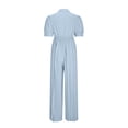 thumbnail image 4 of Women's Dressy Jumpsuits Fashionable Women's Casual Solid Color Short Sleeved Tie Loose Jumpsuit,Jumpsuit Womens Pants Casual Dress Pants Women, 4 of 6