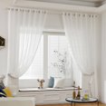 thumbnail image 3 of Opolski Sheer Curtains Light Diffuse Thick Polyester Voile Sheer Curtain Panels for Home, 3 of 9
