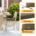 thumbnail image 5 of Supdurplus Outdoor Sunbrella Square Corner Seat Cushion, 19"x19"x3", Set of 4, Non Slip Seat Cushion Pads with Removable Cover for Patio Furniture, Garden Yard Lawn, Specrtum Caribou, 5 of 6