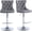 Gray, variant on LiteHaven Swivel Counter Height Bar Stools Set of 2, Gold Kitchen Island Barstools, Velvet Adjustable Bar Height Stool Chairs, Tufted Back, Silver Chrome Metal Base,Yellow