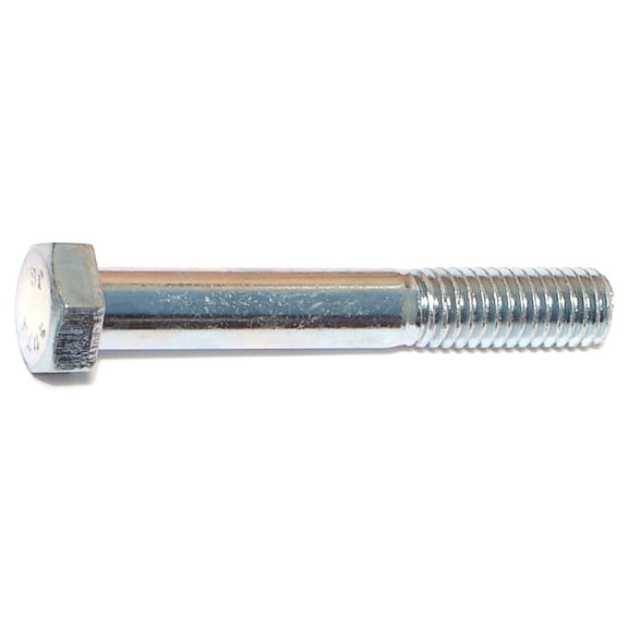 3/8"-16 x 2-1/2" Zinc Plated Grade 2 / A307 Steel Coarse Thread Hex Bolts HBHS-254