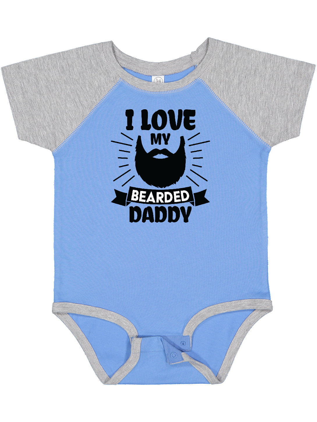I Love My Bearded Daddy Baby Bodysuit Shirt for Newborn Baby Girls Boys