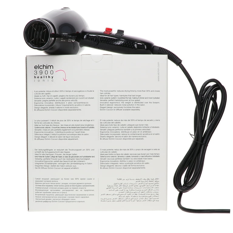 Elchim 3900 healthy ionic cheap black & silver hair dryer
