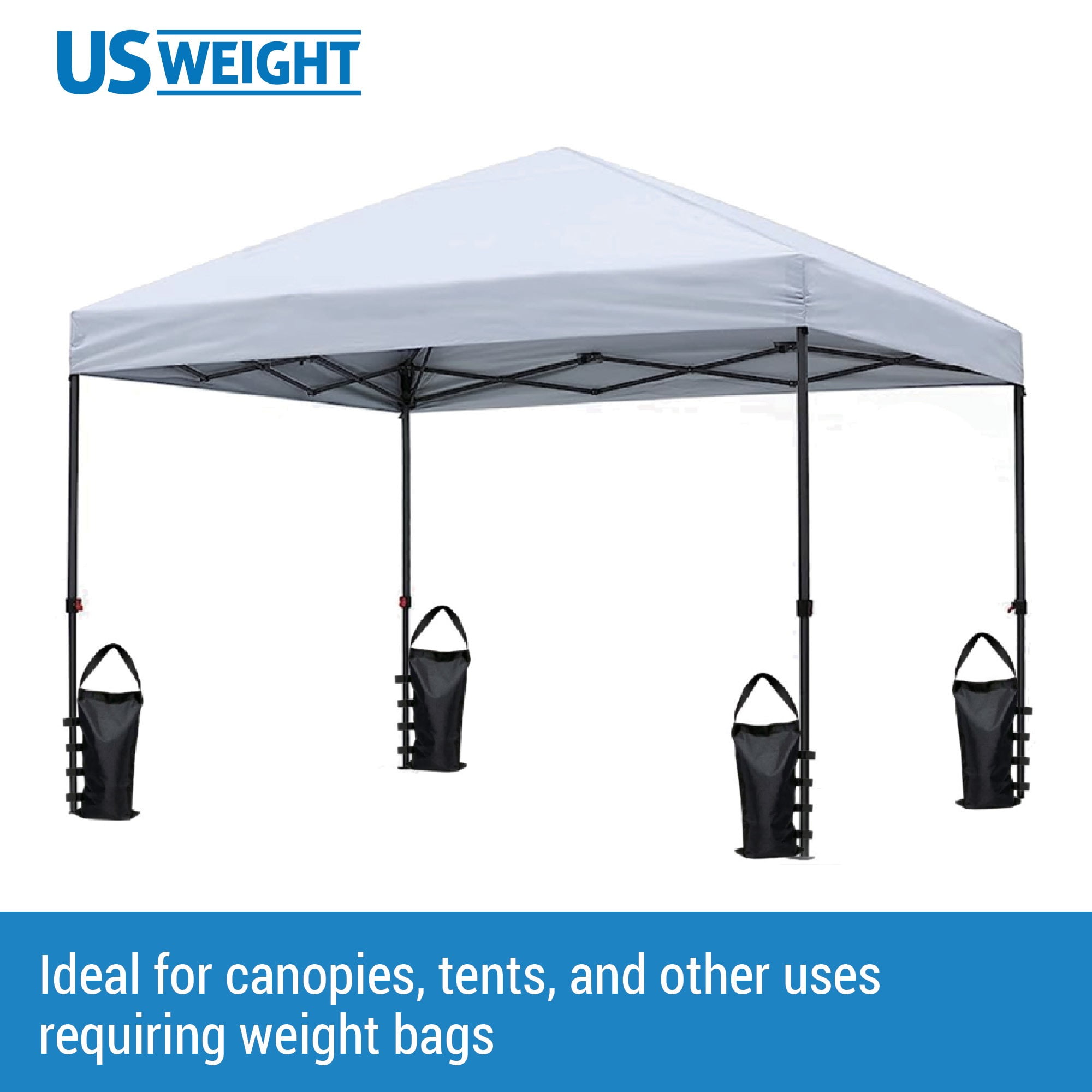 US Weight 100lbs Black Weight Bag Outdoor Canopy Weights (4 Pack)