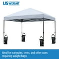 thumbnail image 3 of US Weight 100lbs Black Weight Bag Outdoor Canopy Weights (4 Pack), 3 of 6